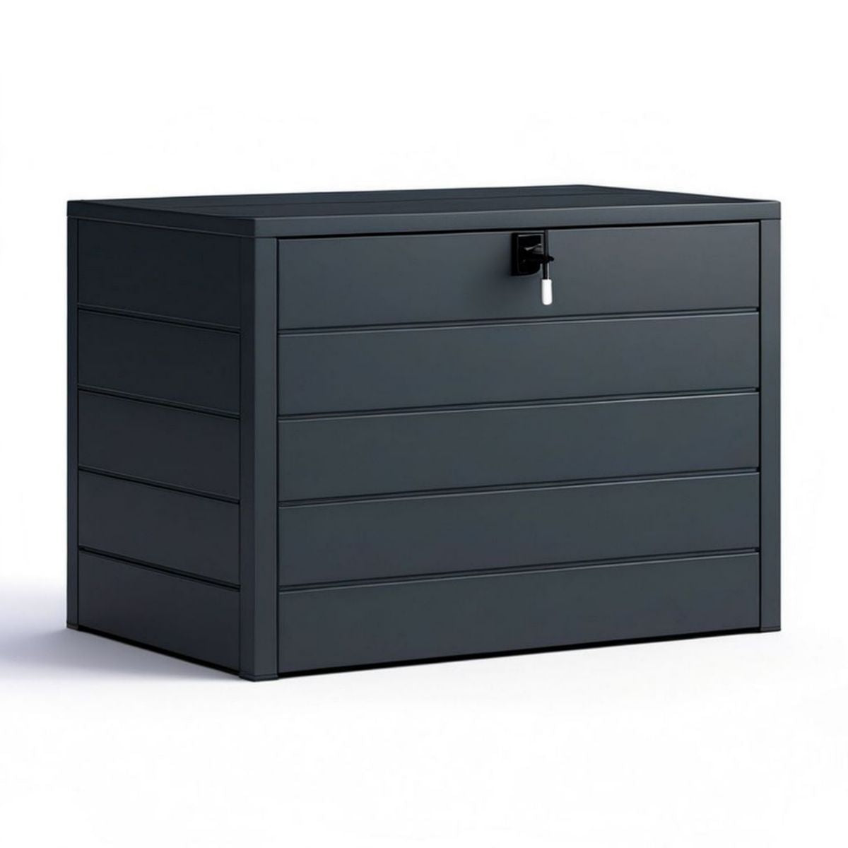 Abschliessbare Aufbewahrungsbox aus Stahl, 80 x 45 x 60 cm, Schwarz