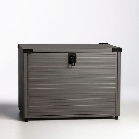Rollladenschrank aus Aluminium, 90 x 50 x 80 cm, Anthrazit/Schwarz