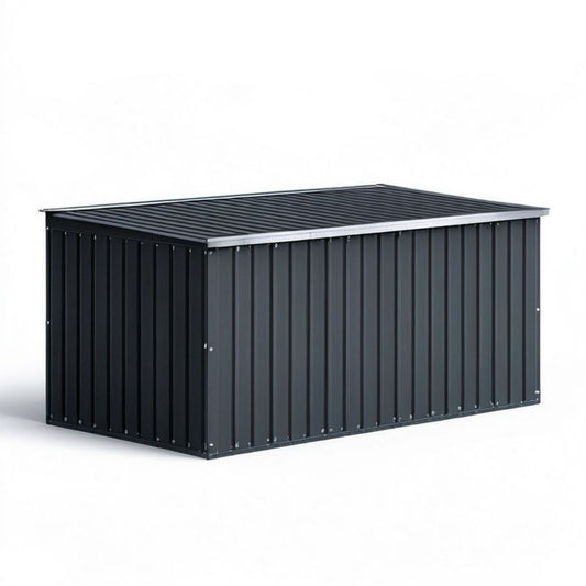 Aufbewahrungsbox aus verzinktem Stahl, Anthrazit, 200 x 100 x 120 cm